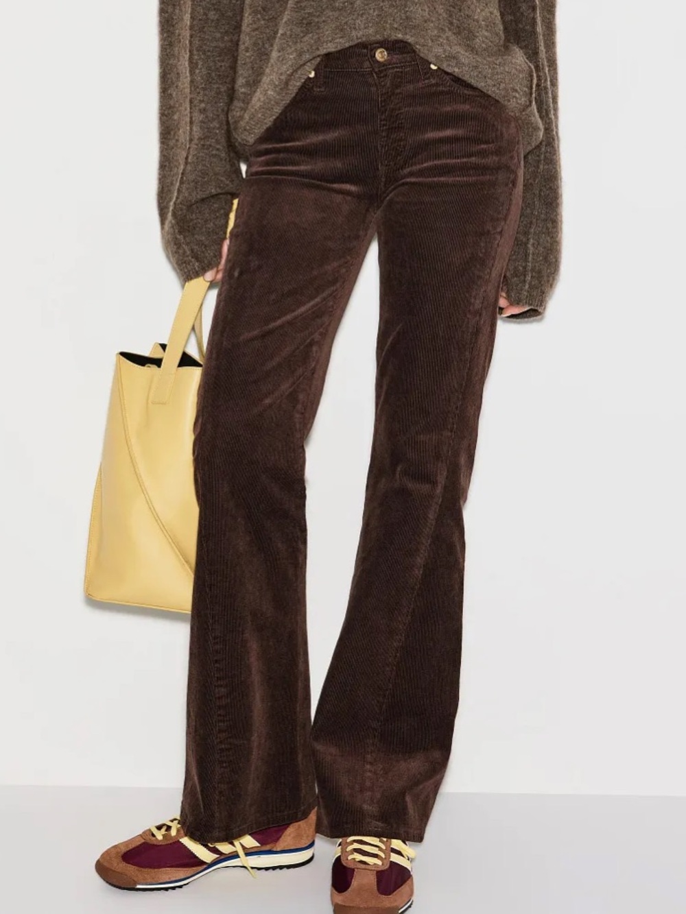 7 for All Mankind DOJO Tailorless Brown Corduroy Jeans - 26 x 32 NWT